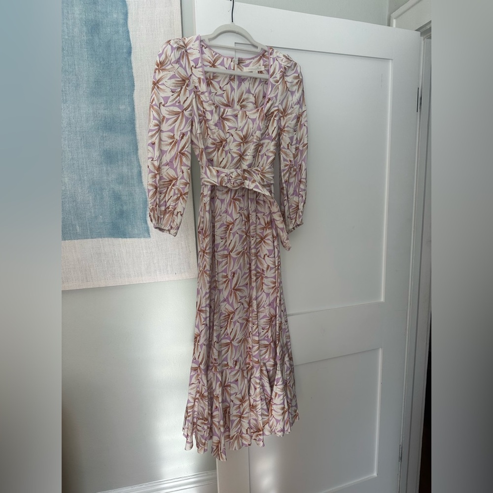 Simkhai long sleeve midi with belt